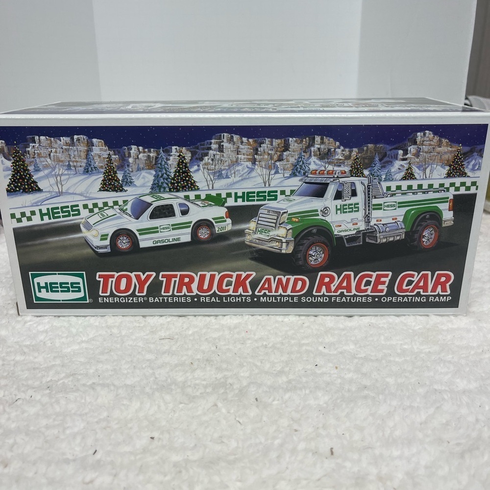Hess 2011 Toy Truck And Race Car - New In Box